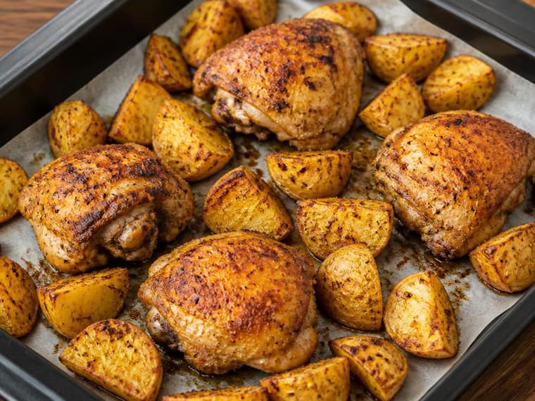 Air Fryer Chicken & Potatoes